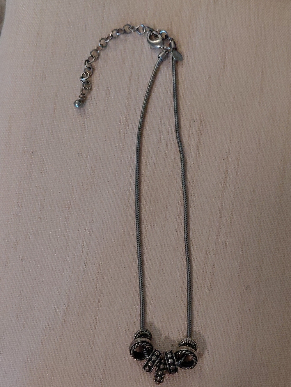 Chico's Gunmetal Bead Short Necklace - Picture 3 of 4